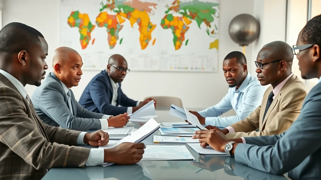 African policymakers collaborating on agriculture trade policy in a modern conference room - afcfta agriculture trade agreement