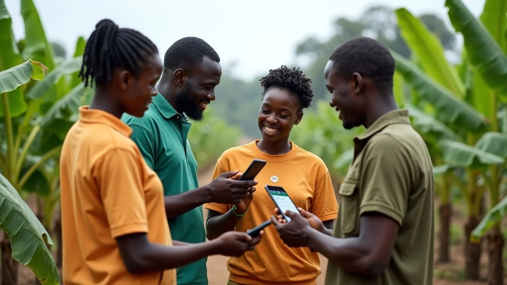 East African farming group reviewing mobile money farm payment apps