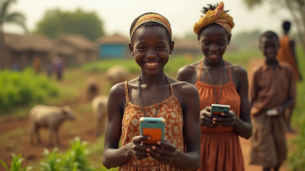 Vibrant East African farming community using mobile money farm payments