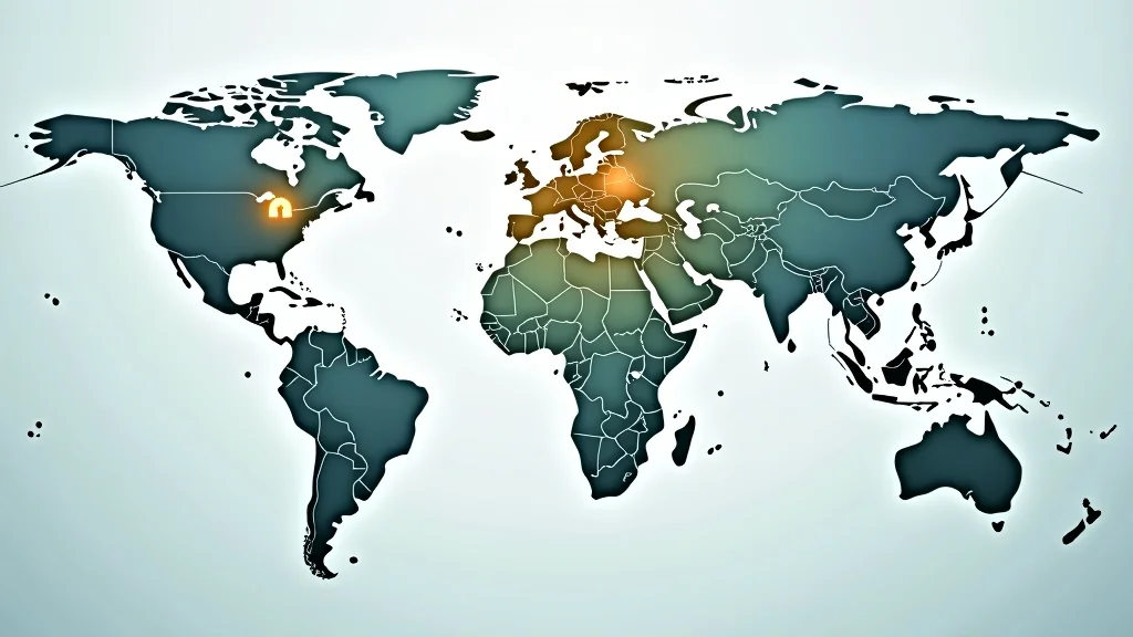 Global map showing regional adoption rates for AI loan for agriculture with data visualizations