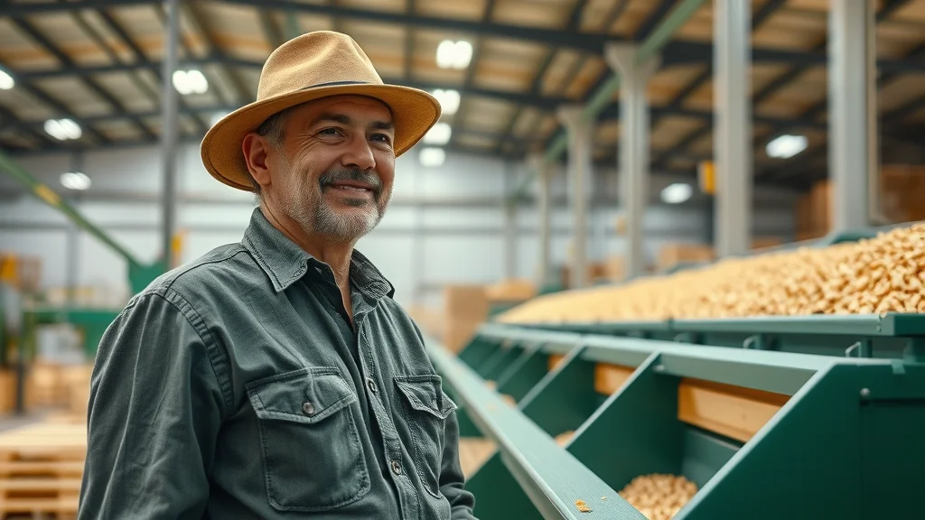 warehouse receipt financing agriculture: smallholder farmer supervising advanced grain handling equipment in a modern, secure warehouse